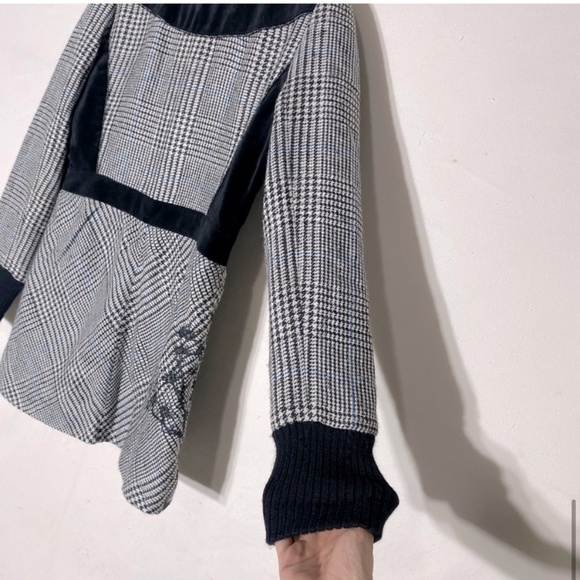 St. Martins Black & White Houndstooth Button Up Jacket S - Picture 12 of 16